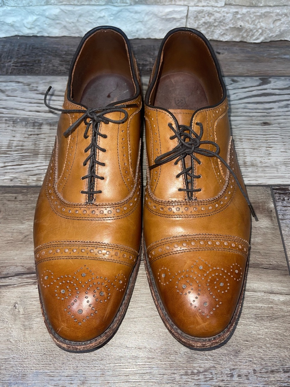 Allen Edmonds "Strand" Men's Cap-Toe Oxfords 12 D Walnut  Made in USA